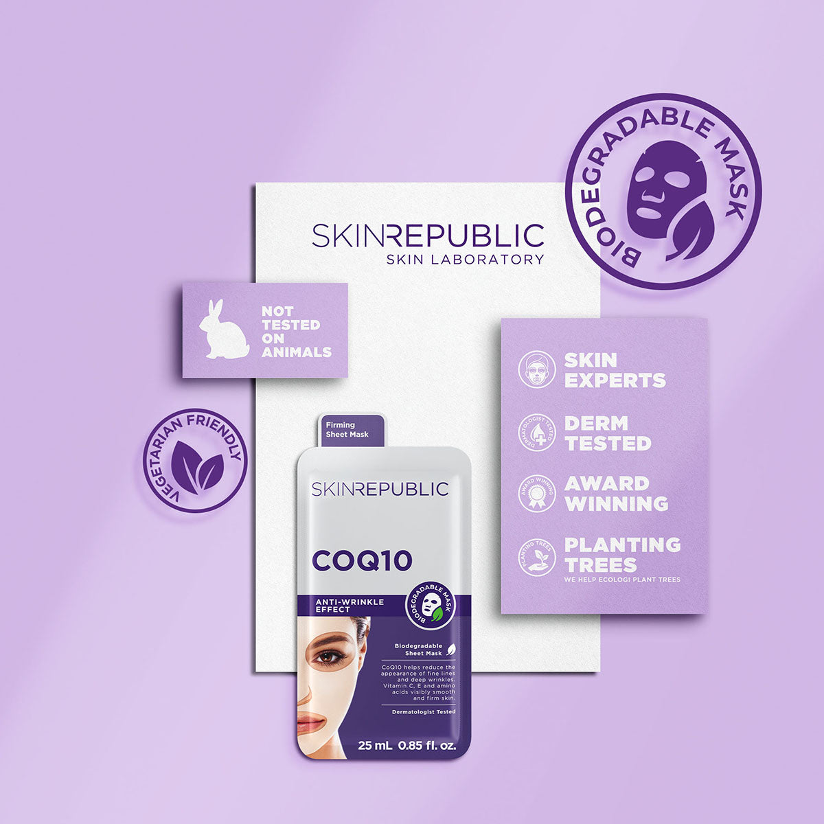 Hydrating CoQ10 Biodegradable Face Mask