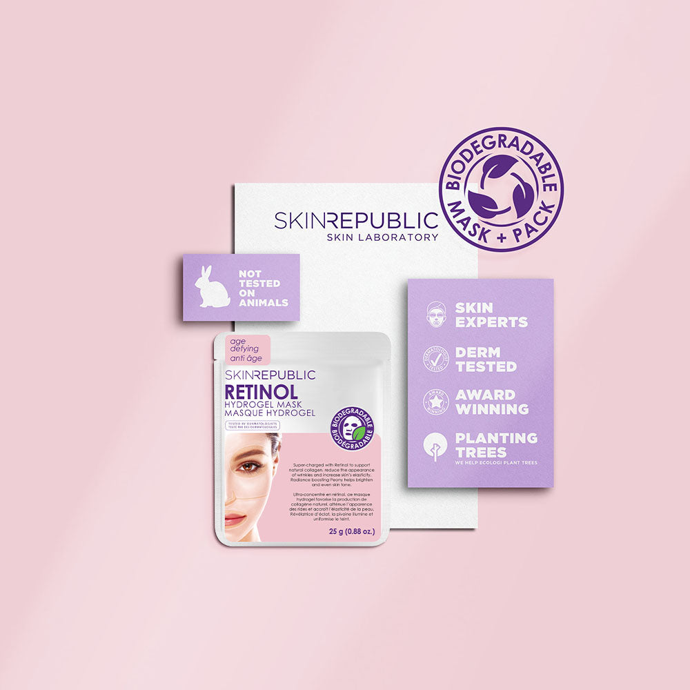 Age Defying Retinol Hydrogel Biodegradable Face Mask
