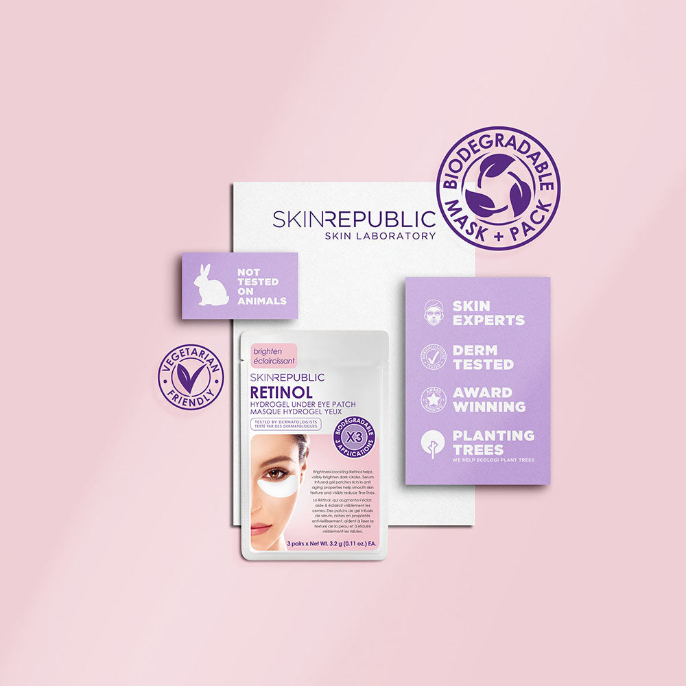 Brightening Retinol Hydrogel Biodegradable Under Eye Mask (3 Pairs)