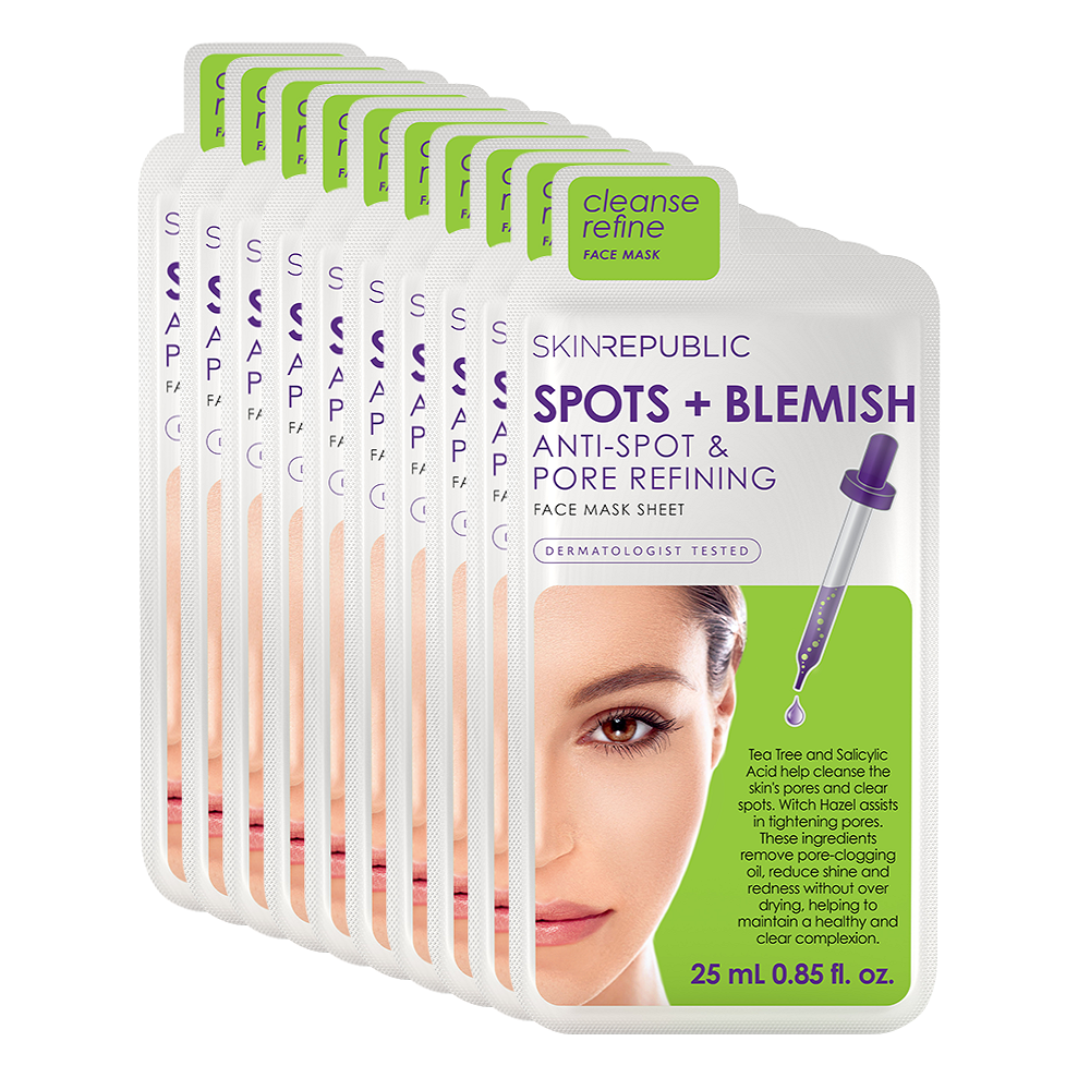 Spots + Blemish Face Mask Sheet - 10 Pack